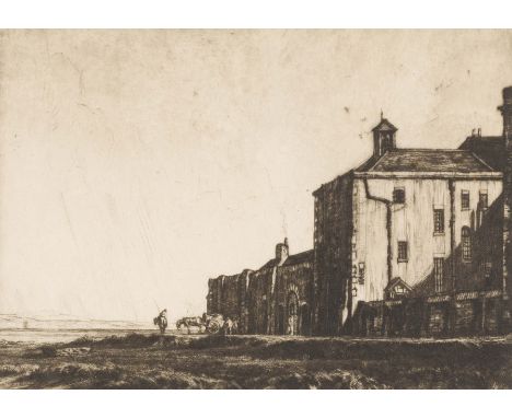§ SIR MUIRHEAD BONE (SCOTTISH 1876-1953)  AYR PRISON  Signed and inscribed 'My Proof' to margin, drypoint  14.5cm x 19.5cm (5