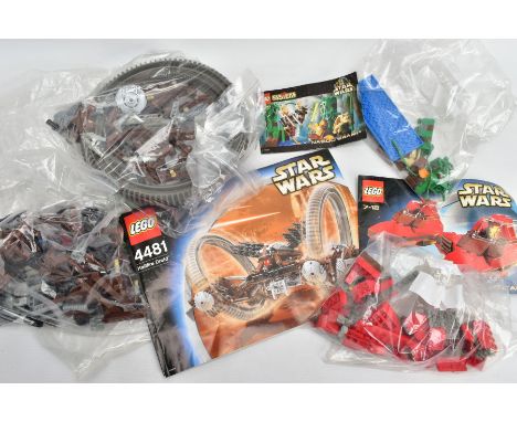 THREE UNBOXED LEGO STAR WARS SETS, Haillfire Droid 4481, Naboo Swamps 7121 and Twin Pod Cloud Car 7119, in used condition, Na