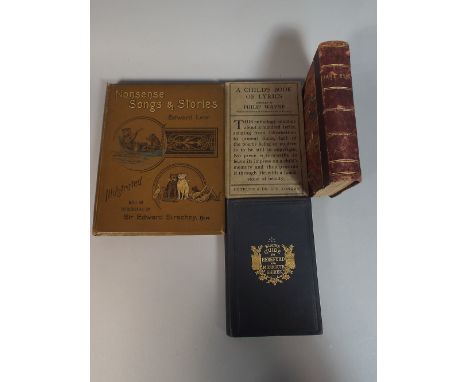A Collection of Four Vintage Books to Include Nonsense Song and Stories by Edward Lear, Child's Book Of Lyrics, Jane Eyre and