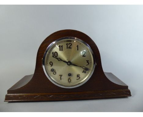 An Oak Westminster Chine Mantle Clock