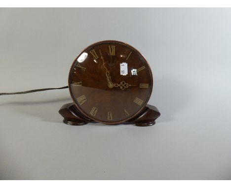 A Smiths Electric Circular Mantle Clock, 18cm Diameter