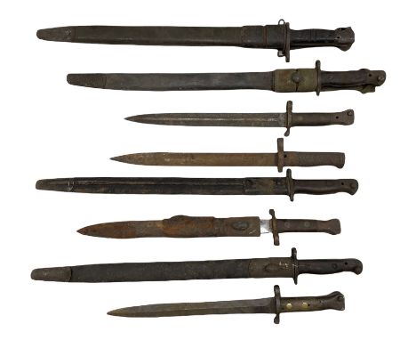 Collection of eight bayonets including Wilkinson 1907 pattern, Remington etc (8)