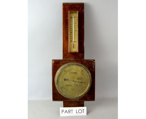 Metronome, Art Deco barometer and other items.   