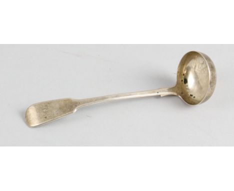 Scottish silver fiddle pattern Georgian toddy ladle, Edinburgh 1840 .   