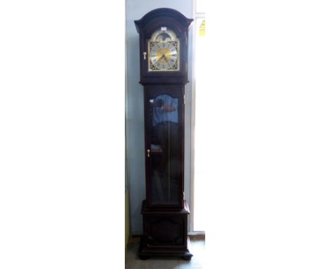 20th century mahogany longcase clock .   