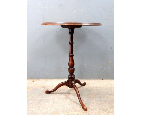 19th century mahogany tripod table and a folding table.   