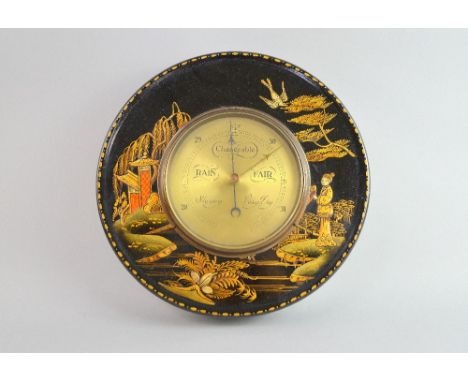 Japanese style wall mounted barometer  33 cm diameter .   