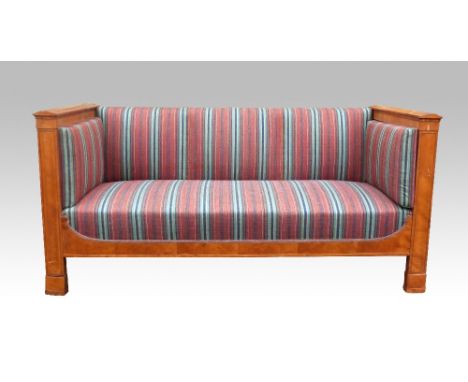 Swedish late Biedermeier style golden birch sofa, circa 1900 185 x 86 x 74cm.   