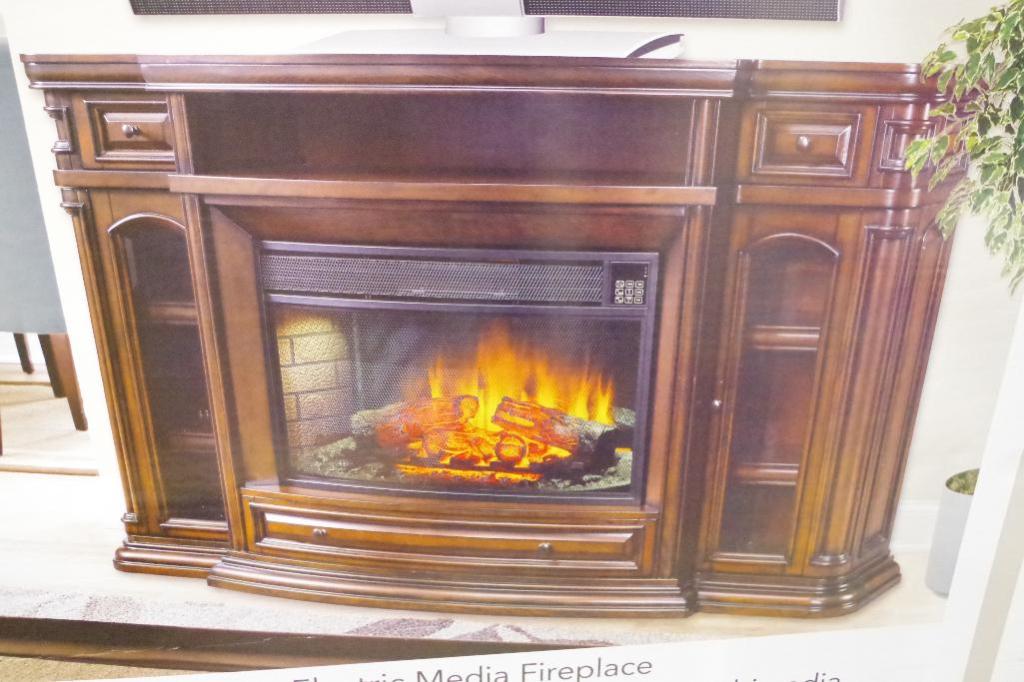 EMBER HEARTH 72" Electric Media Fireplace