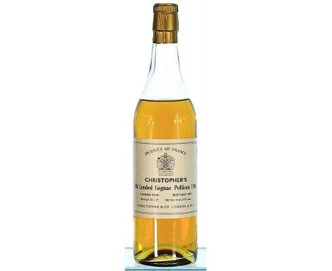 1948 Pellison (Christopher's), Landed Cognac 1x24floz  ABV: 35%, landed in 1949, bottled 1975 for Christopher & Co.