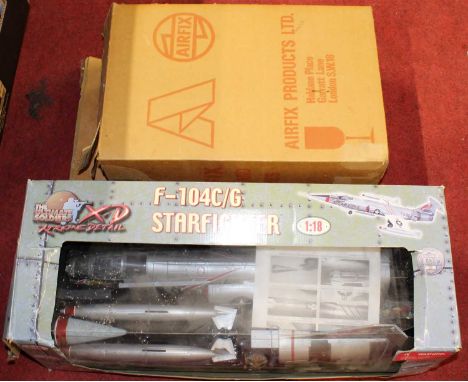 An Airfix boxed control unit together with a radio control 1/18 scale model of an F-104C Star Fighter