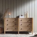 Thalia Concave Double Chest of Drawers, Natural - RRP £649.99. - ER20