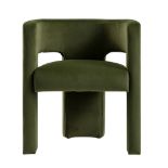 Greenwich Moss Green Velvet Dining Chair - RRP £169.99. - ER20
