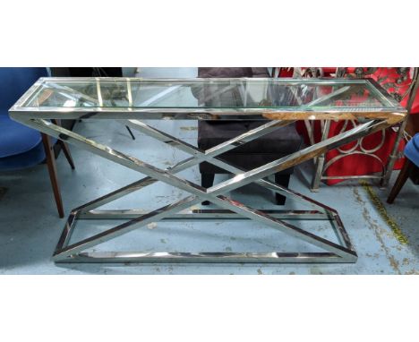 ATTRIBUTED TO EICHHOLTZ CONSOLE TABLE, 130cm x 30cm x 72.5cm. 
