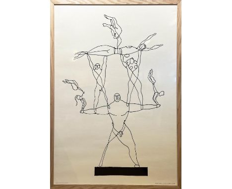 ALEXANDER CALDER, The Brass Family, 1927, lithograph published by Multipla SRL, Parma, Italy 1988, 139cm x , 92cm, framed and