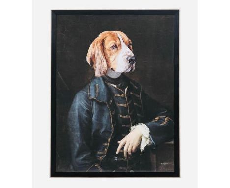 PORTRAIT OF LORD CANINE, print, framed. 