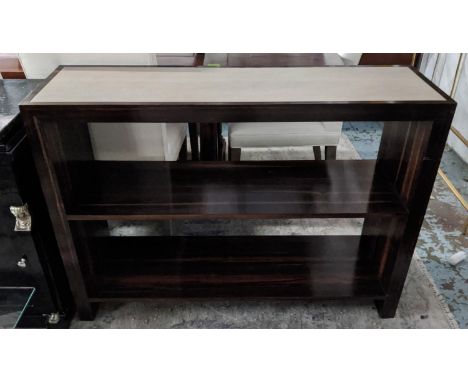 MUFTI CONSOLE TABLE BY MICHAEL DI SOUZA, faux shagreen top, 120cm x 35cm x 88cm. 