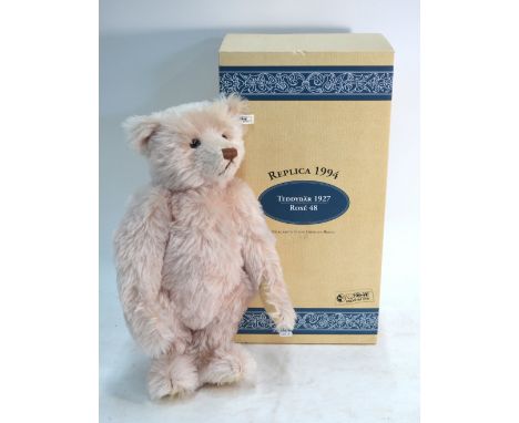 Steiff 'Teddy Bear 1927 Rose', Harrods exclusive edition, limited edition 5940/7000, pink mohair, 48 cm high with certificate