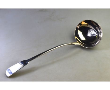 A George IV fiddle pattern silver soup ladle, Hyam Hyams (probably), London 1822, 7.4 oz