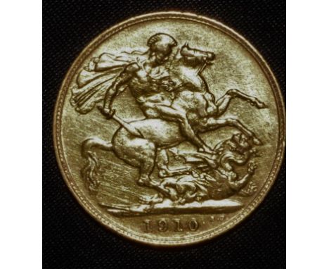 A gold full sovereign, 1910