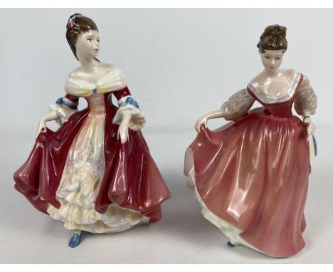 2 boxed Royal Doulton ceramic figurines, modelled by Peggy Davies. Southern Belle - HN2229, together with Fair Lady - HN2835,
