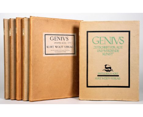 Genius. Zeitschrift für alte und werdende Kunst. Herausgegeben von Hans Mardersteig, Carl Georg Heise und Kurt Pinthus. Jahrg