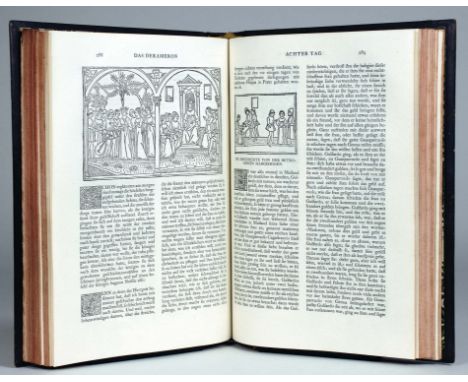Insel Verlag - Giovanni di Boccaccio. Das Dekameron. Leipzig, Insel 1912. Mit zahlreichen Abbildungen im Text. Dunkelbrauner 