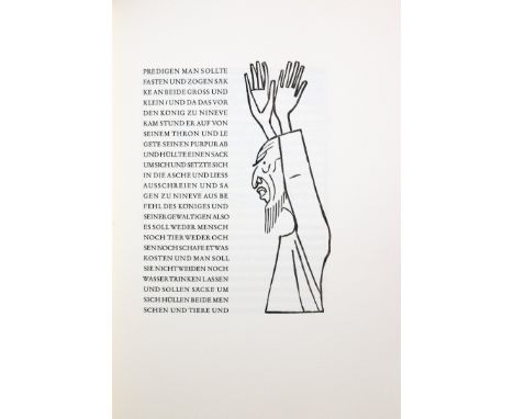 Gerhard Marcks - Jona. In der Übertragung von Martin Luther mit neun Holzschnitten von Gerhard Marcks. Berlin, K. H. Henssel 