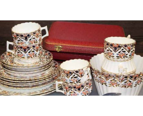 VICTORIAN FLORAL TEA SET 
five cups, saucers, side plates etc., together with a group of dinner plates and three boxes of fla