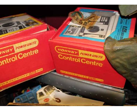 LARGE COLLECTION OF MODEL RAILWAY COLLECTABLES
including carriages, carts, locomotives, track, props, etc