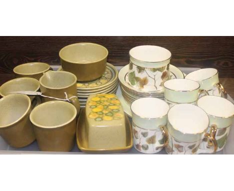 TWO PART TEA SETS
including a Franciscan pottery tea set and a Clare china with foliate print