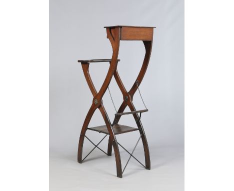 A Victorian oak portable folding clerks chair / desk, 154cm high. Condition Report. To be used as a guide only. Good conditio