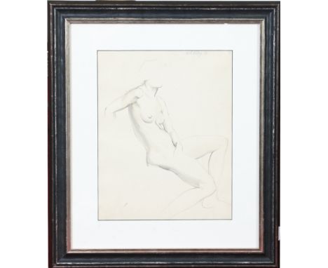 Harry Arthur Riley R.I. (1895-1966). Framed sketch and wash portrait of a nude. Signed and dated 31, 31cm x 24cm. Condition R