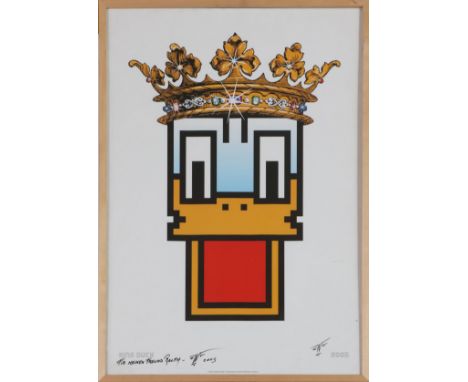 PETRUS WANDREY (1939 Dresden - 2012 Hamburg)  - Hybrid-Print (Mischtechnik), ¨King Duck¨ (2002/2005), am unteren Rand handsig