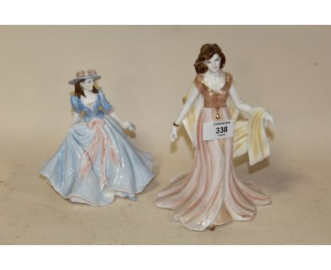 TWO ROYAL WORCESTER LADY FIGURES FIONA AND GRADUATION NIGHT