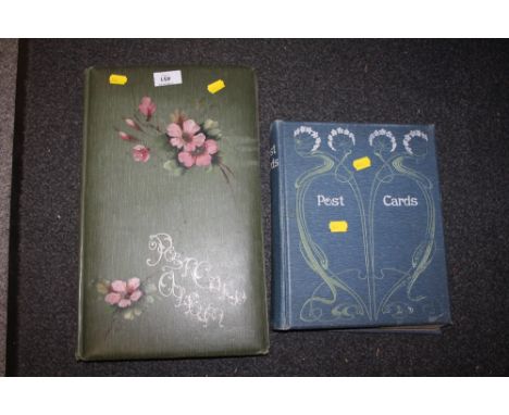 TWO VINTAGE POSTCARD ALBUMS - ONE WITH CONTENTS 