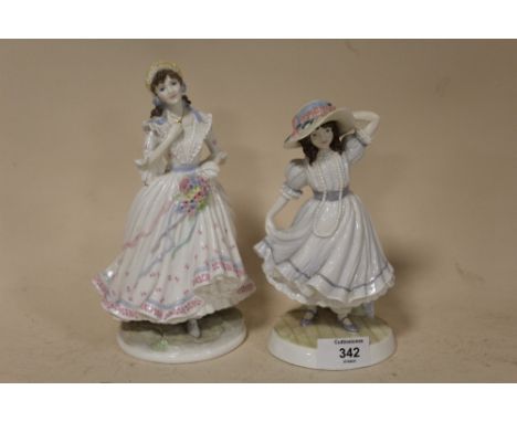 TWO ROYAL WORCESTER LADY FIGURES, 'THE VILLAGE BRIDE' AND 'GRANDMA'S BONNET'