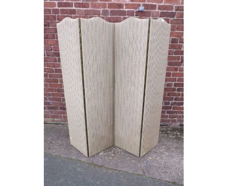 A VINTAGE STYLE FOUR FOLD DRESSING SCREEN