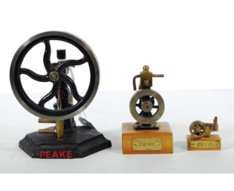 Peake No.2 stationary steam engine together with E9 Peake major and E9 Peake minor