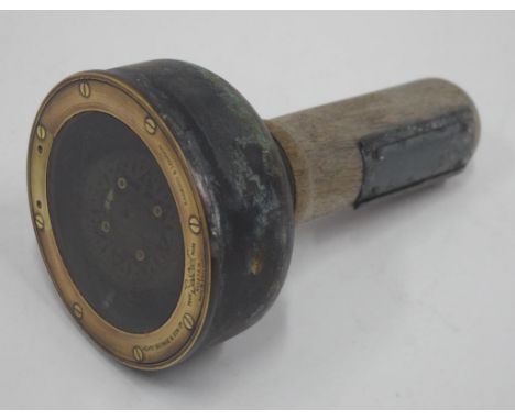 Antique hand held ship's Sestrel compass made by Henry Brown & Solds, Barking & London.
