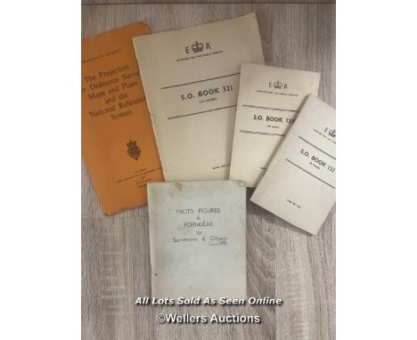 SELECTION OF FIVE BOOKS, THREE PUBLIC SERVICE NOTEBOOKS (ONE HAS NOTES AT THE BACK), ORDNANCE SURVEY MAPS AND FACT FIGURES &a