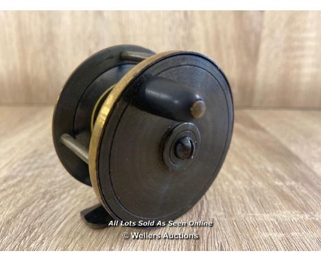 VINTAGE BRASS FISHING REEL