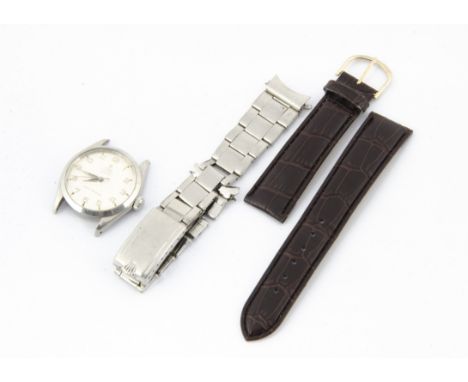 A 1950s Tudor Oyster Royal stainless steel gentleman's wristwatch, 34mm case, manual wind, silvered dial with Arabic numerals