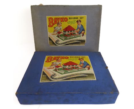 Two boxed Bayko building sets