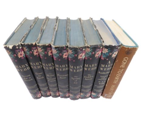 A set of seven illustrated hardback novels by Mary Webb (Jonathan Cape, London, 1937) - 'The Golden Arrow'; 'The Spring of Jo
