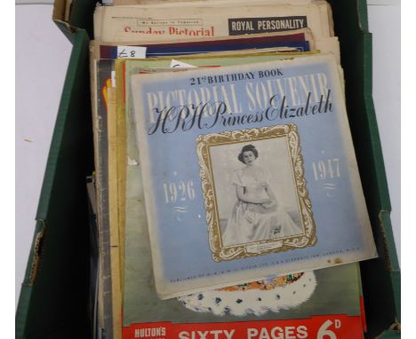 Royal commemorative magazines and newspapers, mostly in good condition and to include:Punch (1910);Daily Sketch (1934);21st B