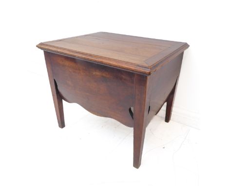 A converted 19th century mahogany commode on square tapering legs