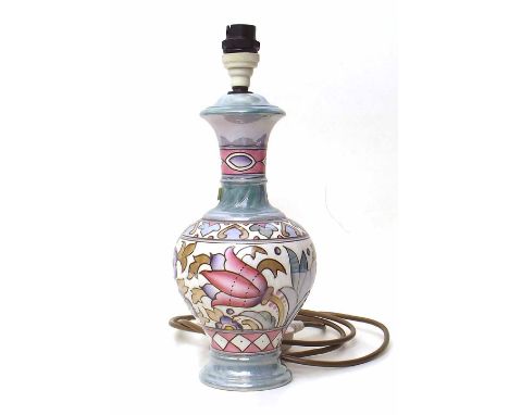 Charlotte Rhead lamp base. Condition report: see terms and conditions