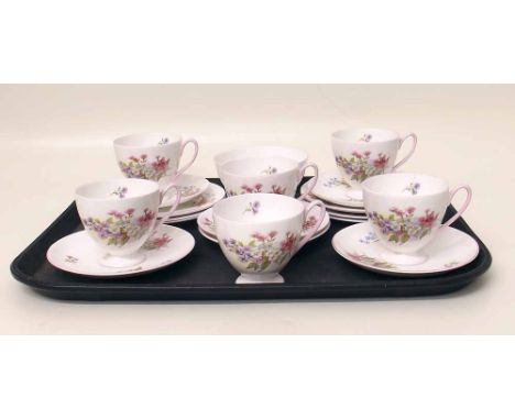 Shelley floral tea service. Condition report: see terms and conditions