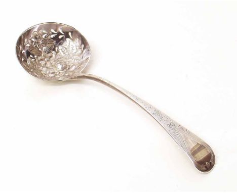 George III silver sugar ladle. Condition report: see terms and conditions